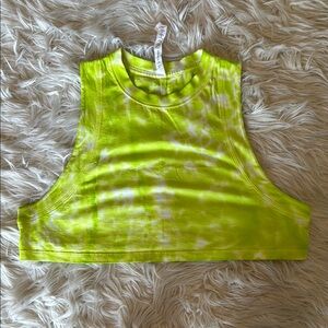 Lime Tie-Dye Women's Crop Top